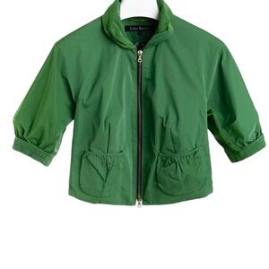 Lida Baday Beautiful Green Crop Zipped Jacket 💚